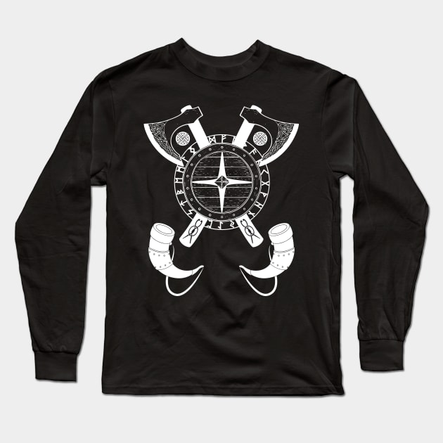 Odin's Shield | Norse Pagan Symbol Long Sleeve T-Shirt by CelestialStudio